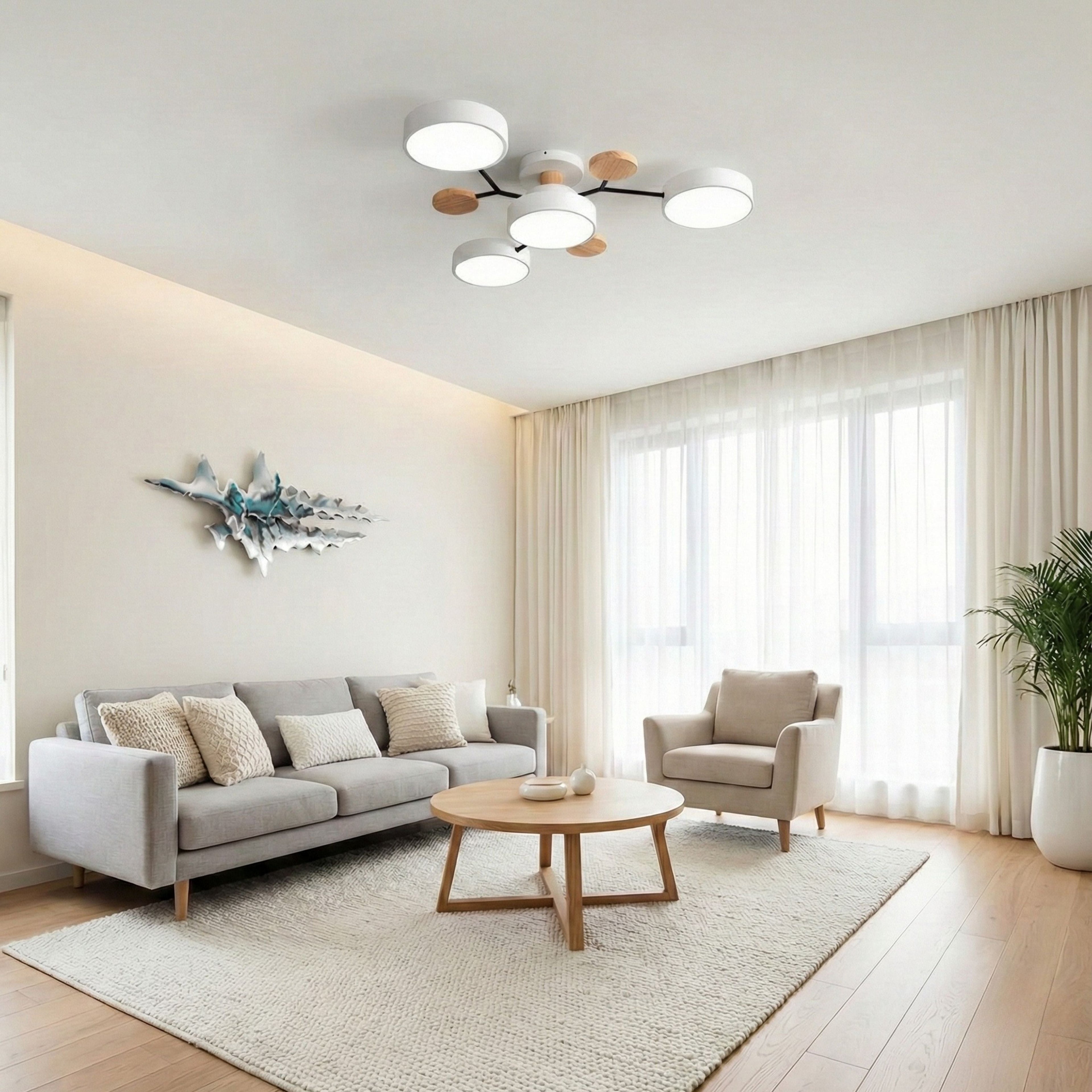 AryaLux Modern Elegant Black Iron LED Dining Room Chandelier