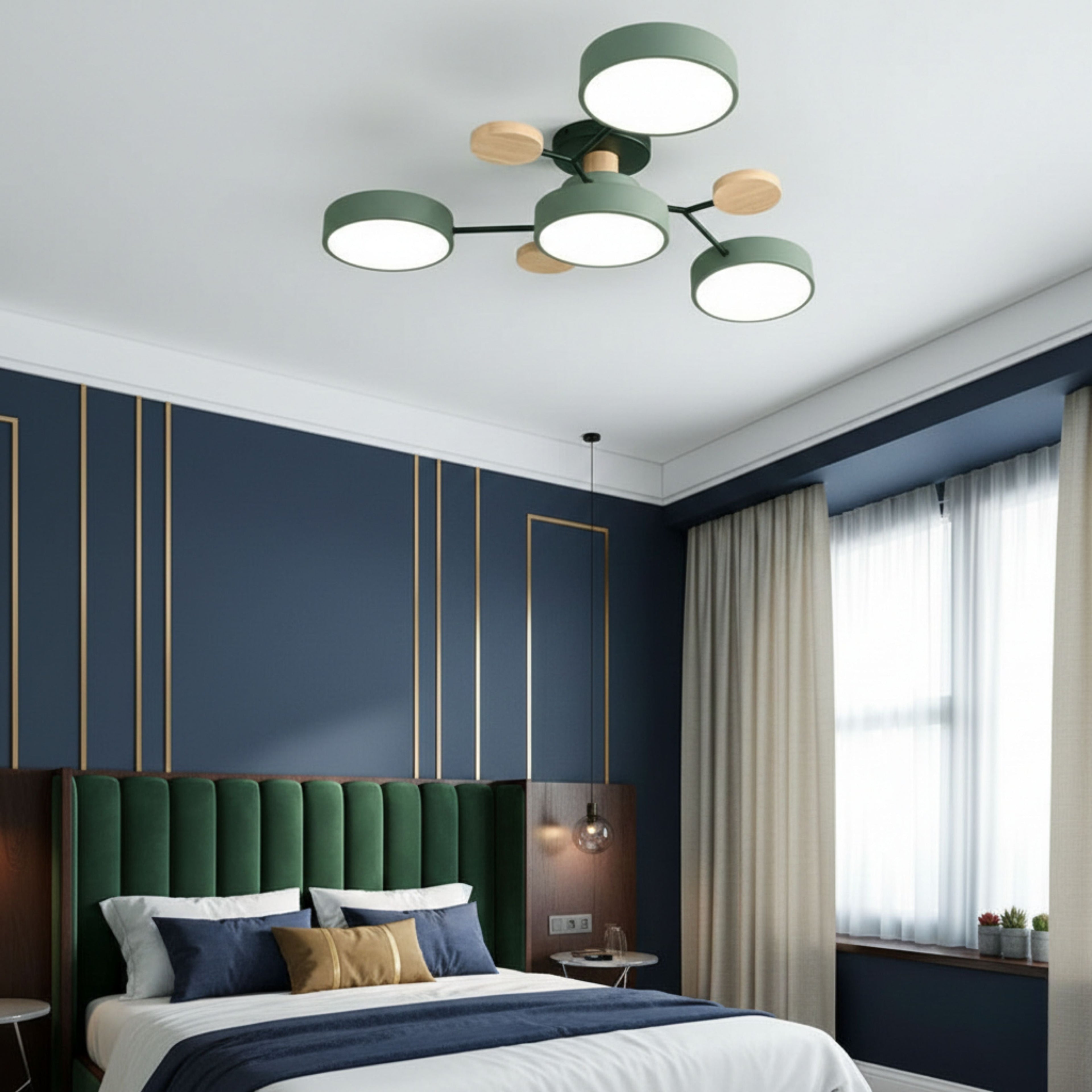 AryaLux Modern Elegant Black Iron LED Dining Room Chandelier