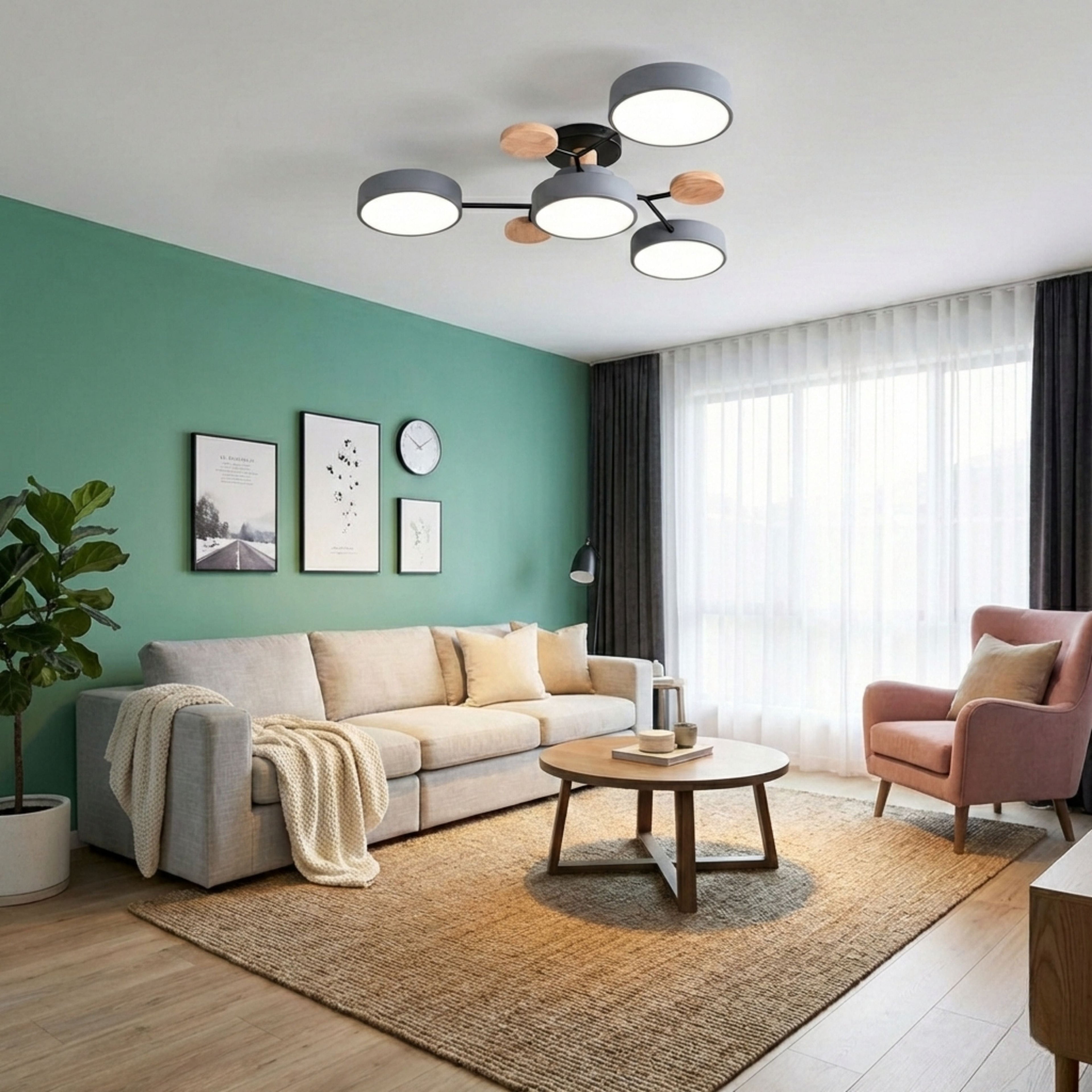 AryaLux Modern Elegant Black Iron LED Dining Room Chandelier