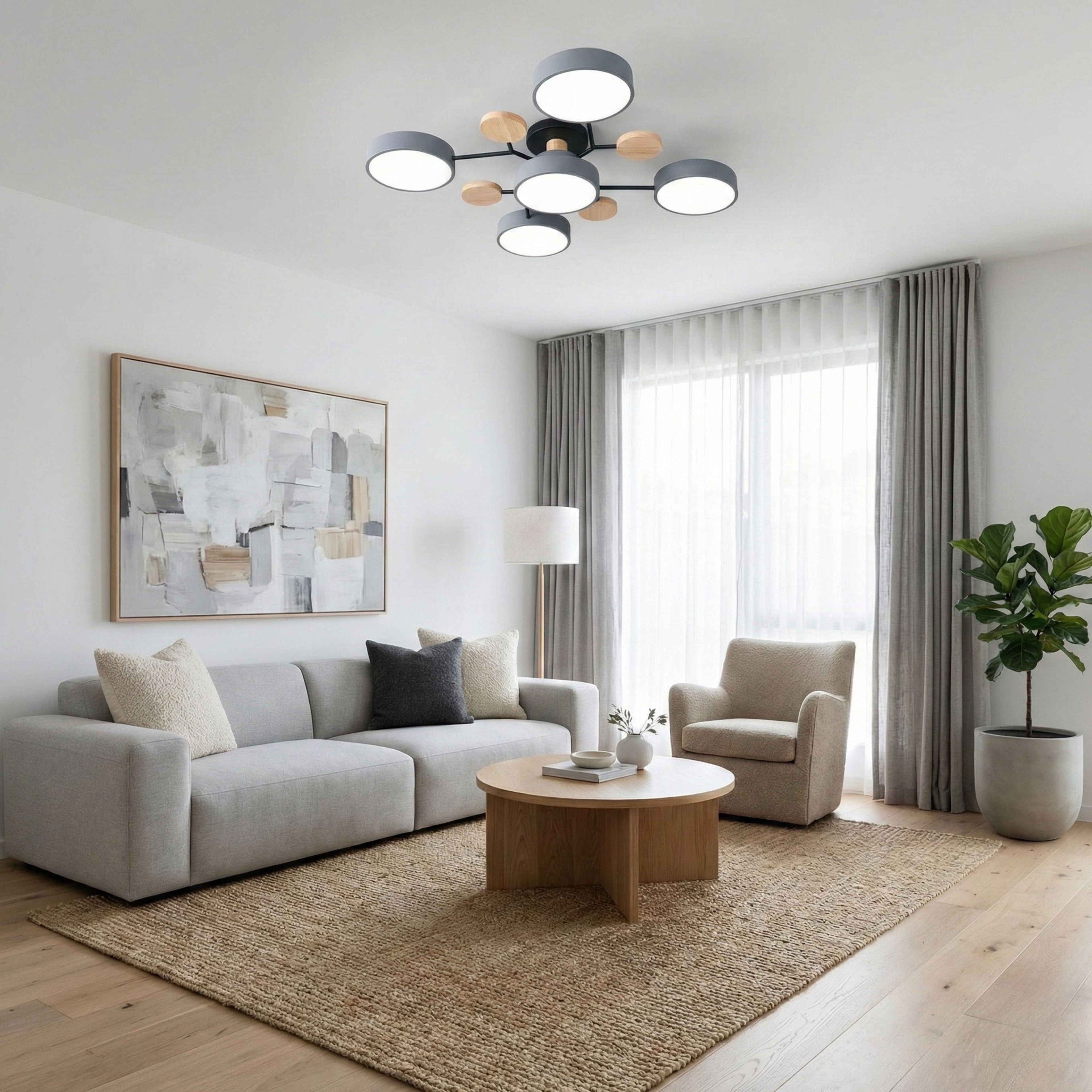 AryaLux Modern Elegant Black Iron LED Dining Room Chandelier