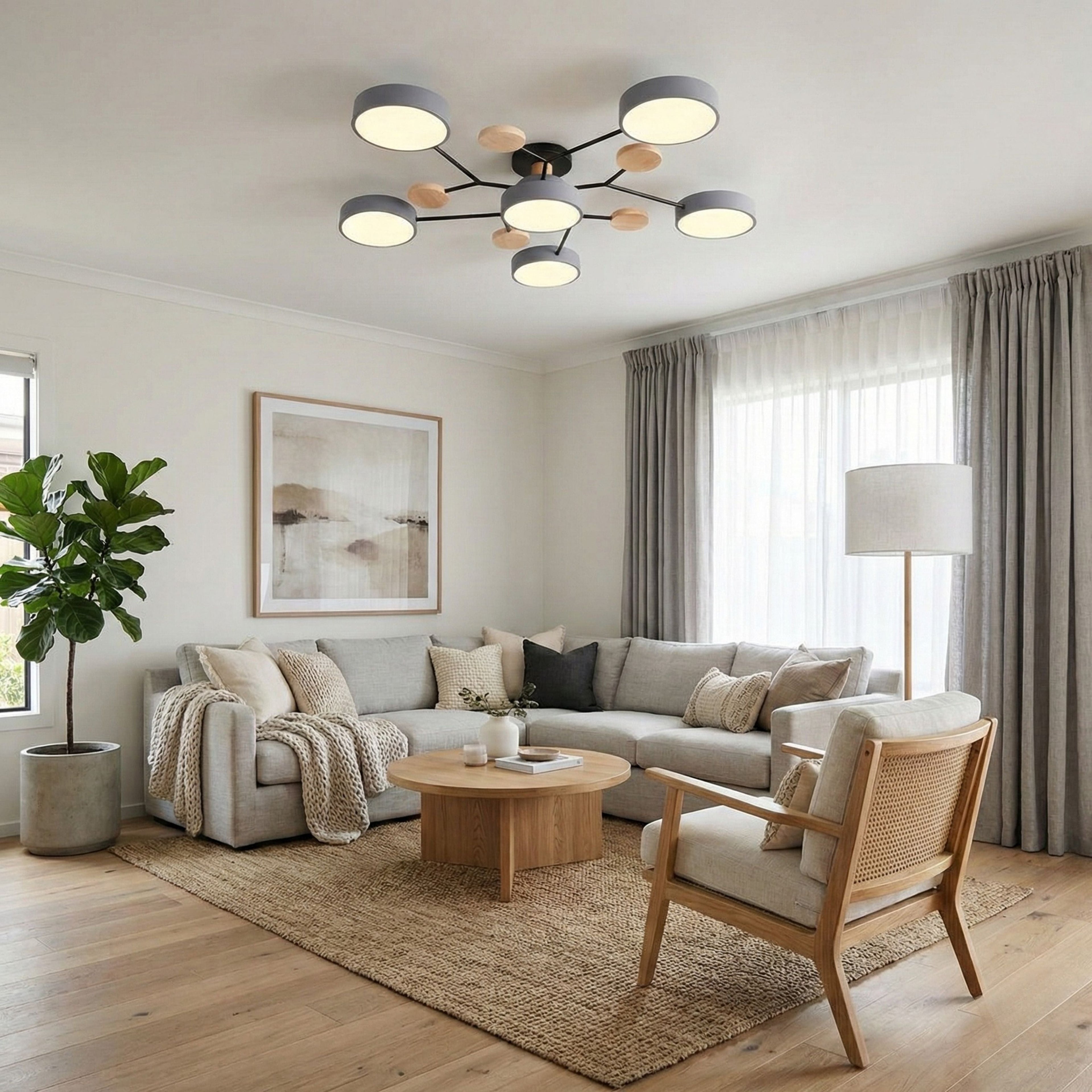 AryaLux Modern Elegant Black Iron LED Dining Room Chandelier