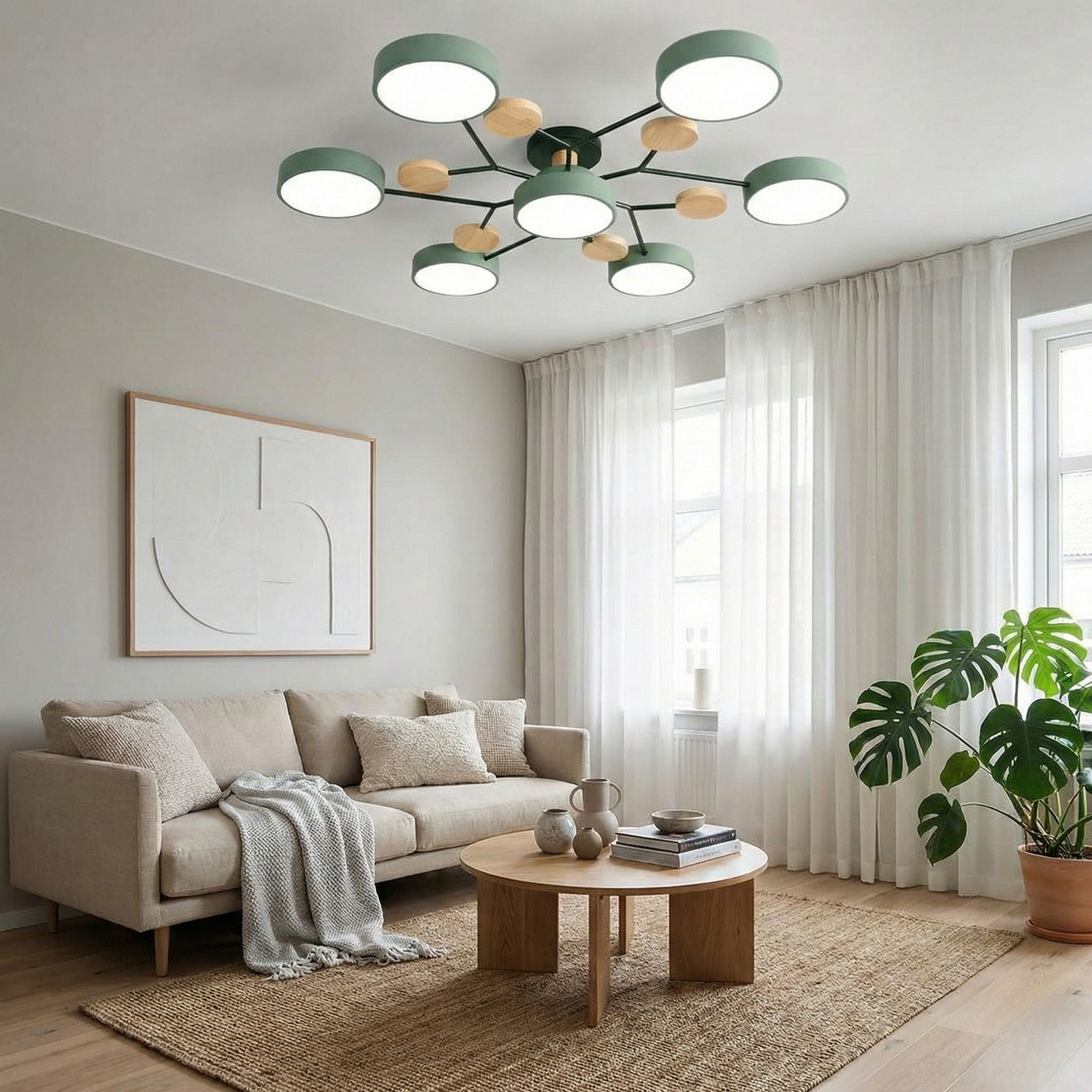 AryaLux Modern Elegant Black Iron LED Dining Room Chandelier