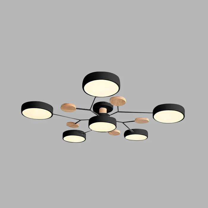 AryaLux Modern Elegant Black Iron LED Dining Room Chandelier