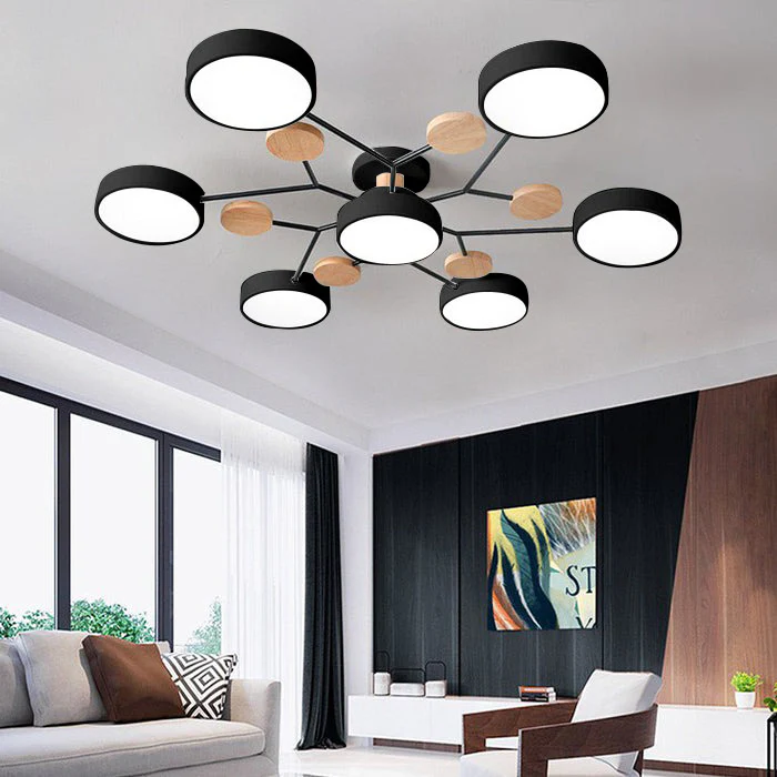 AryaLux Modern Elegant Black Iron LED Dining Room Chandelier
