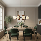 LumaGeode Geometric Glow Modern Elegant 5-Head Chandelier Light