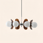 LumaGeode Geometric Glow Modern Elegant 5-Head Chandelier Light