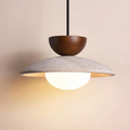 LumaTerra Pendant Light Natural Wood And Glass Kitchen Fixture