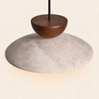 LumaTerra Pendant Light Natural Wood And Glass Kitchen Fixture