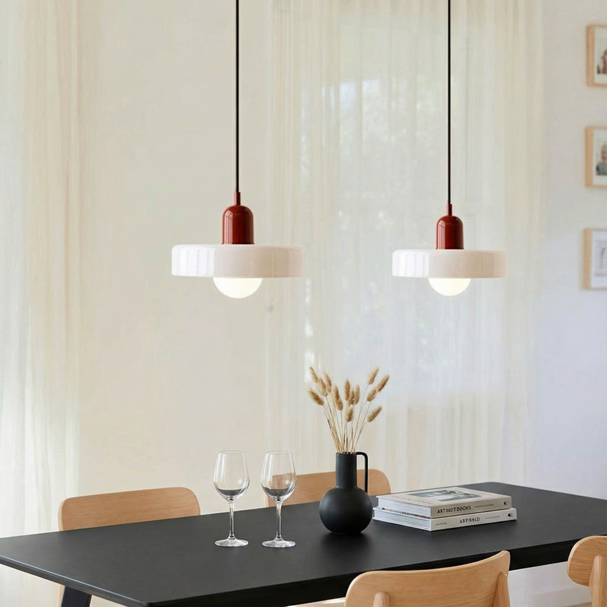 AstraGlass Colored Glass Pendant Light, Elegant Contemporary Style