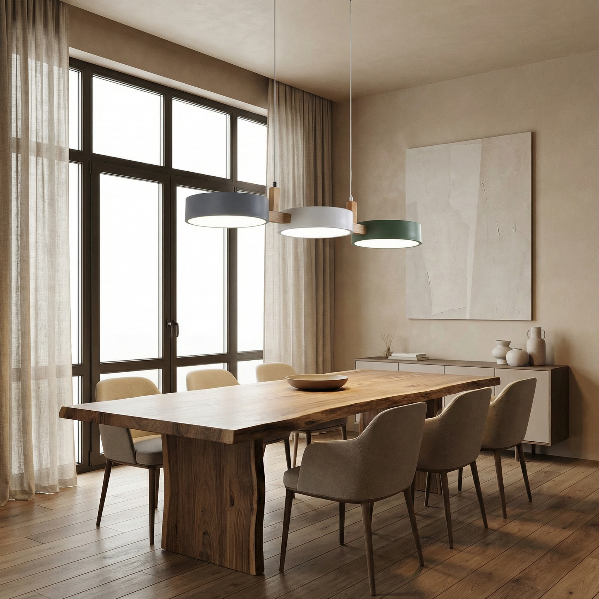 Aurelia Sleek Modern Metal Cylinder Kitchen Pendant Light