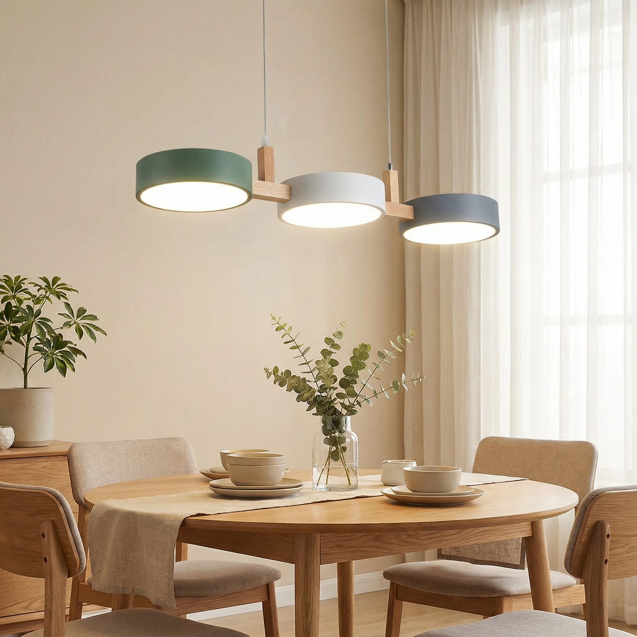 Aurelia Sleek Modern Metal Cylinder Kitchen Pendant Light