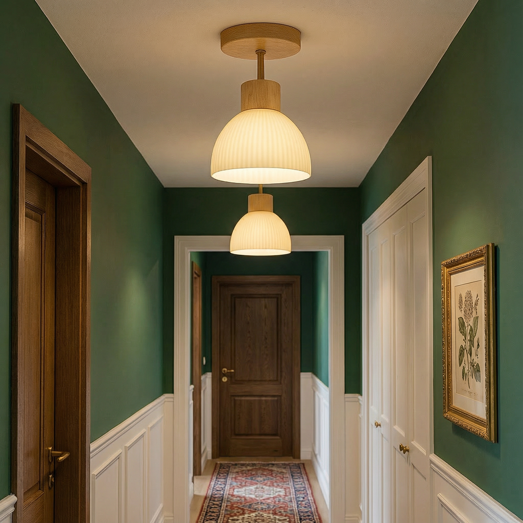 AuroraWood Elegant Modern Plafonieră Montată Pe Tavan