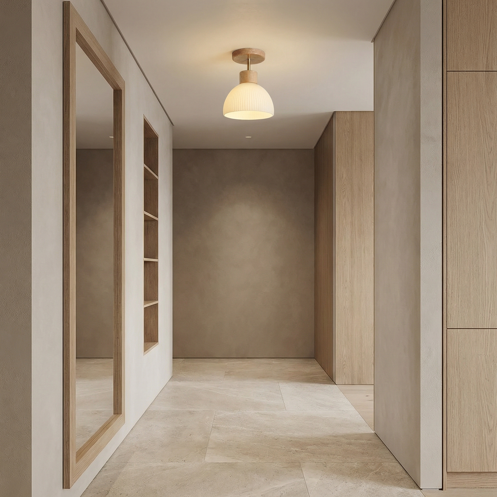 AuroraWood Elegant Modern Plafonieră Montată Pe Tavan