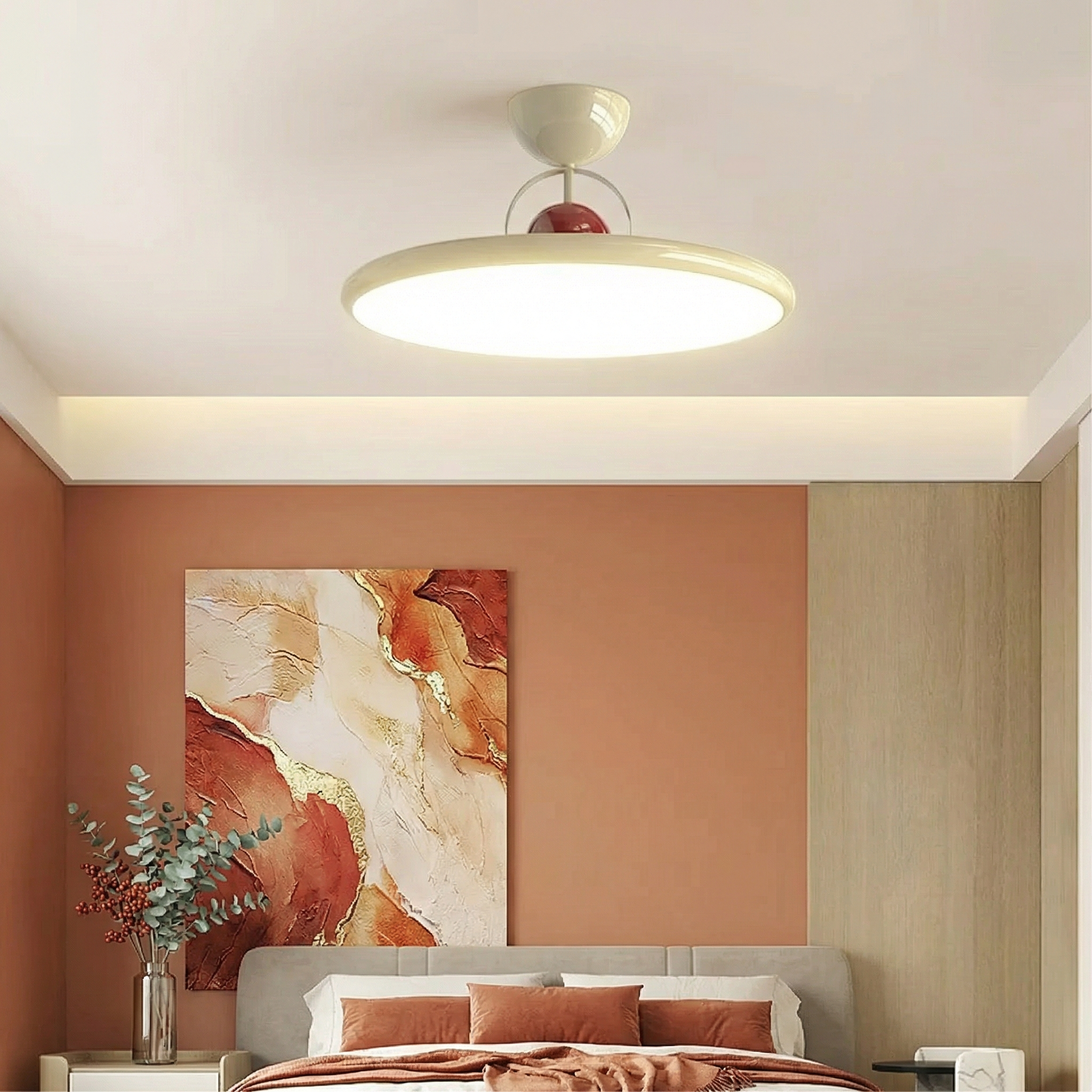Aurea Modern Elegant LED Flush Mount Ceiling Light Fixture