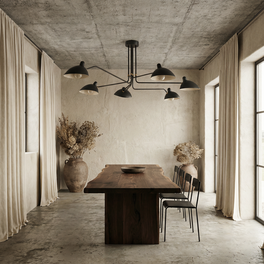 NovaLume Elegant Modern Mid-Century Ceiling Light Fixture