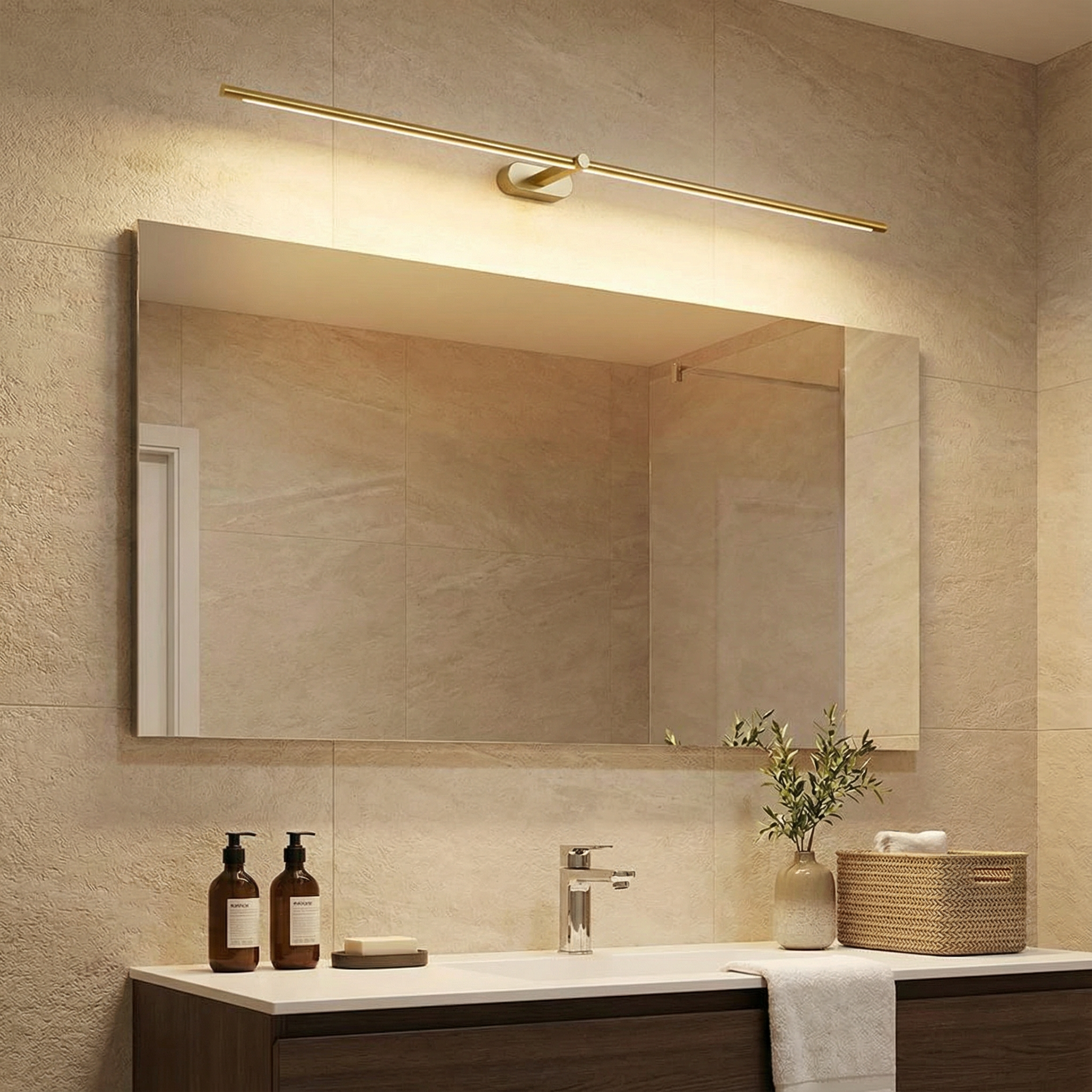 Astra Sleek Modern Iron Bathroom Wall Light For Bright Illumination