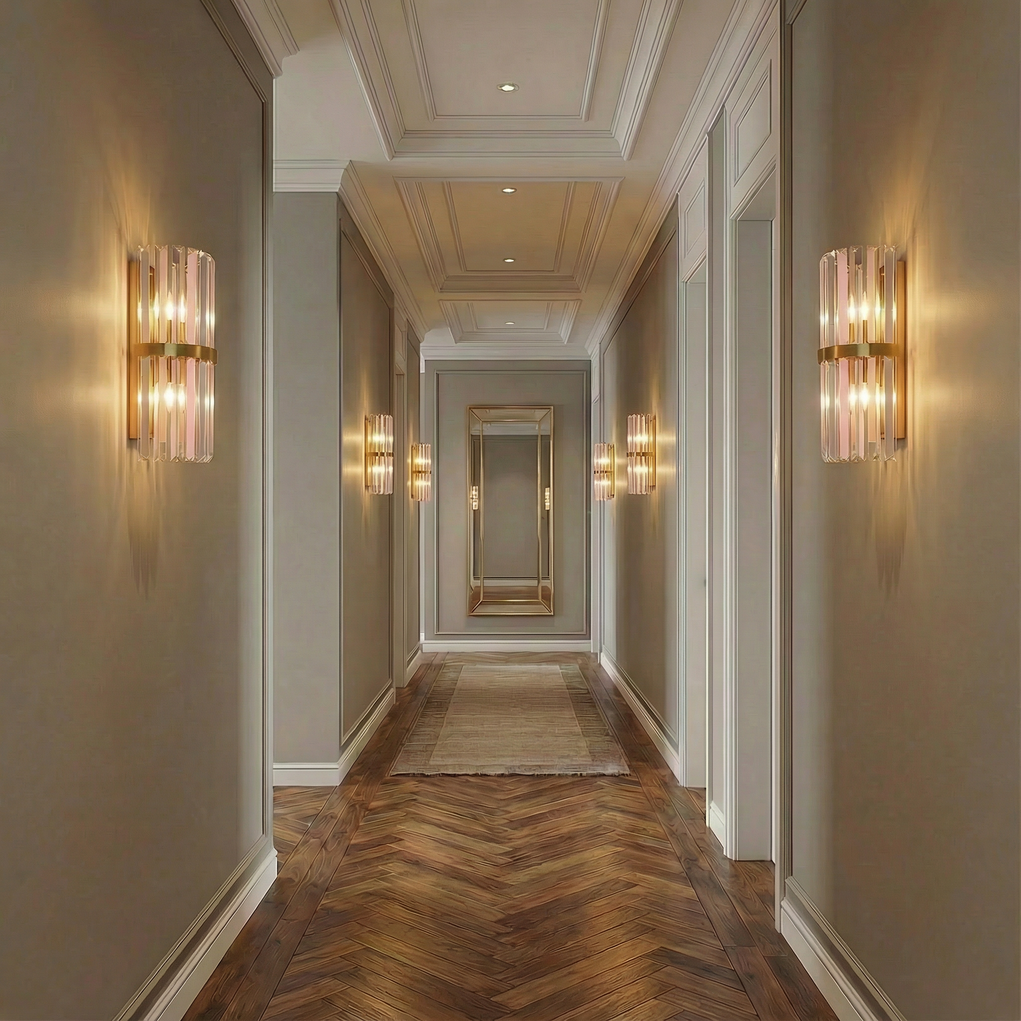 Asterra Elegant Contemporary Stainless Steel Wall Light Sconce