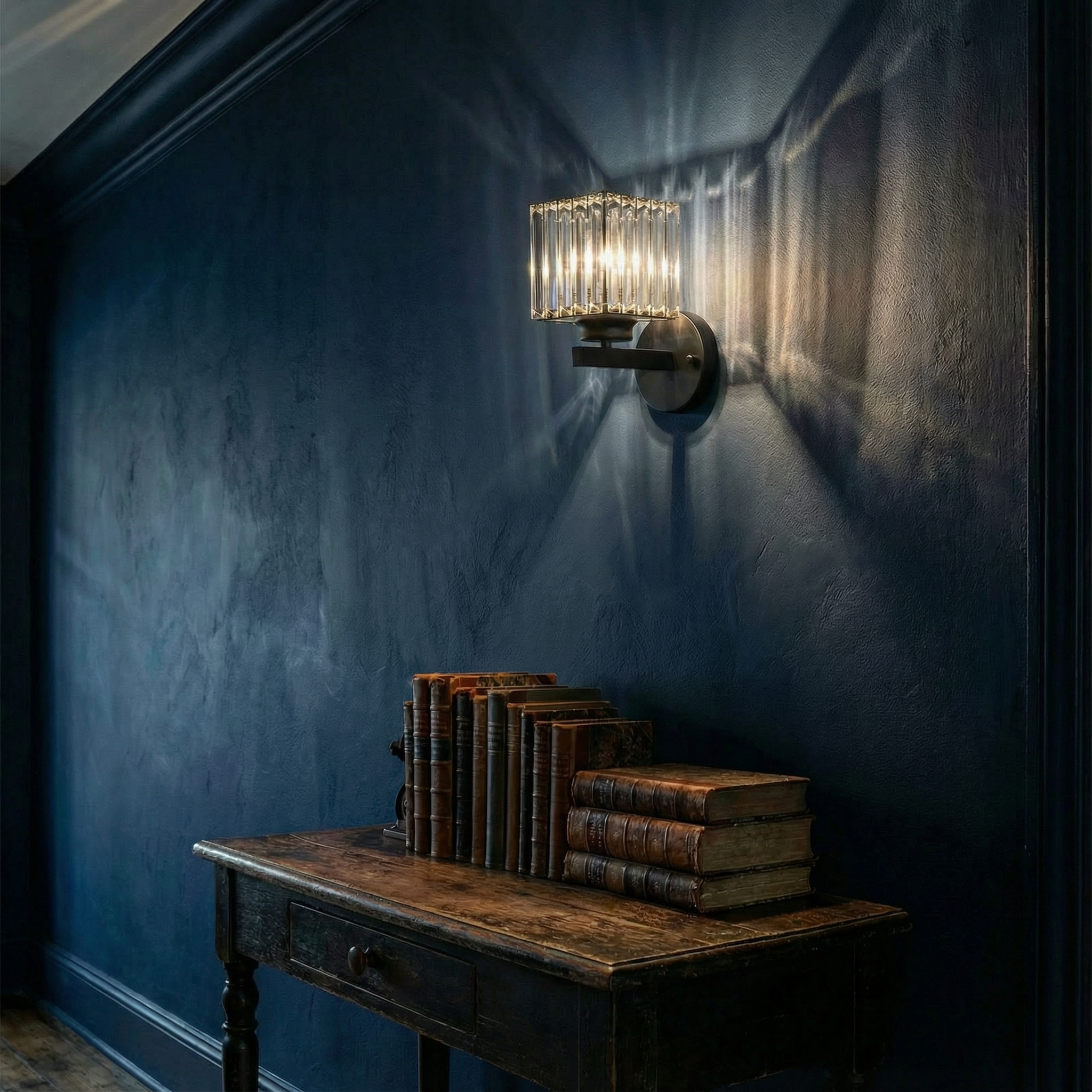 AuraLuxe Crystal Round and Square Wall Light Fixtures