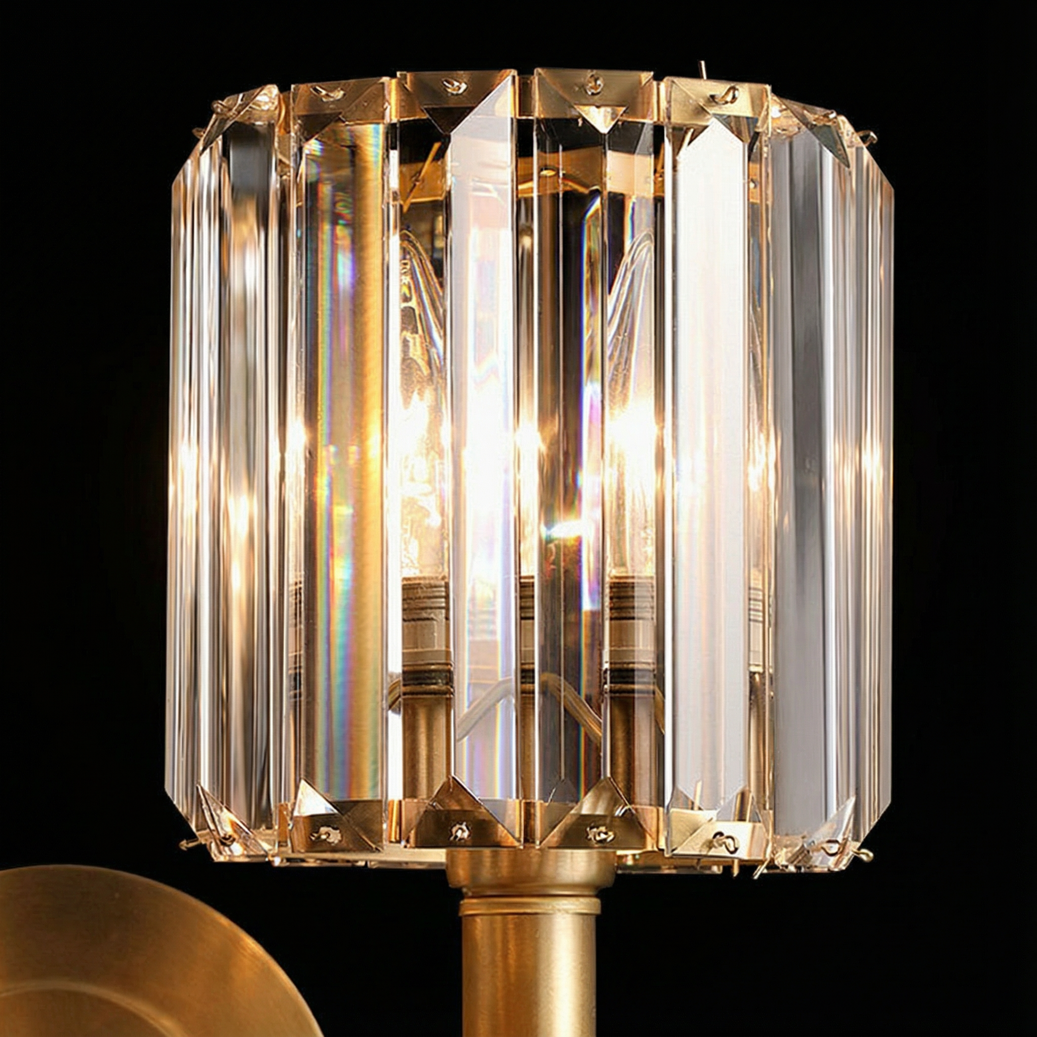 AureliaLuxe Shimmering Brass Wall Sconce Light Fixture