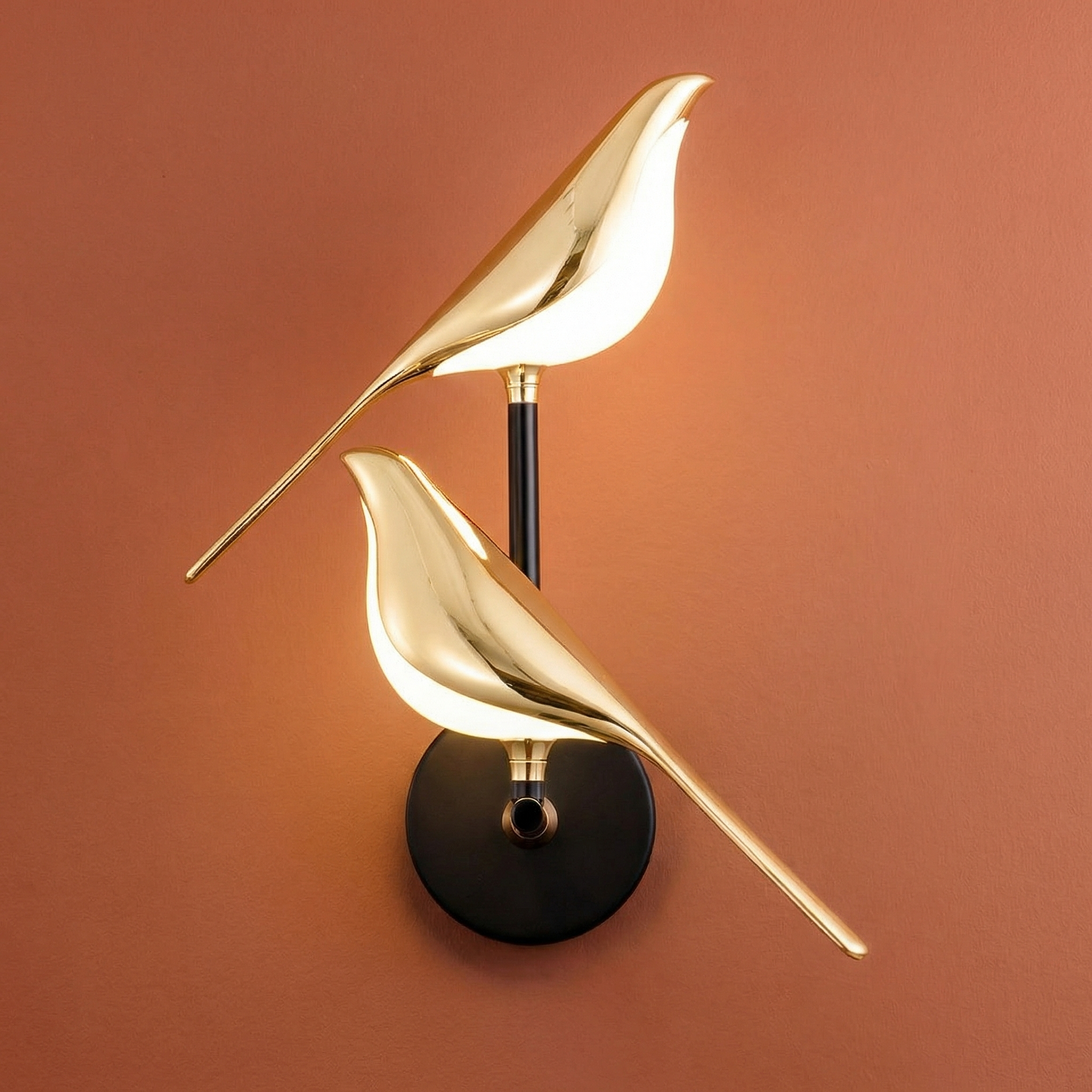Artistic Bird-Shaped Wall Light With Adjustable LED For Warm Ambience Unique Decor Accent
