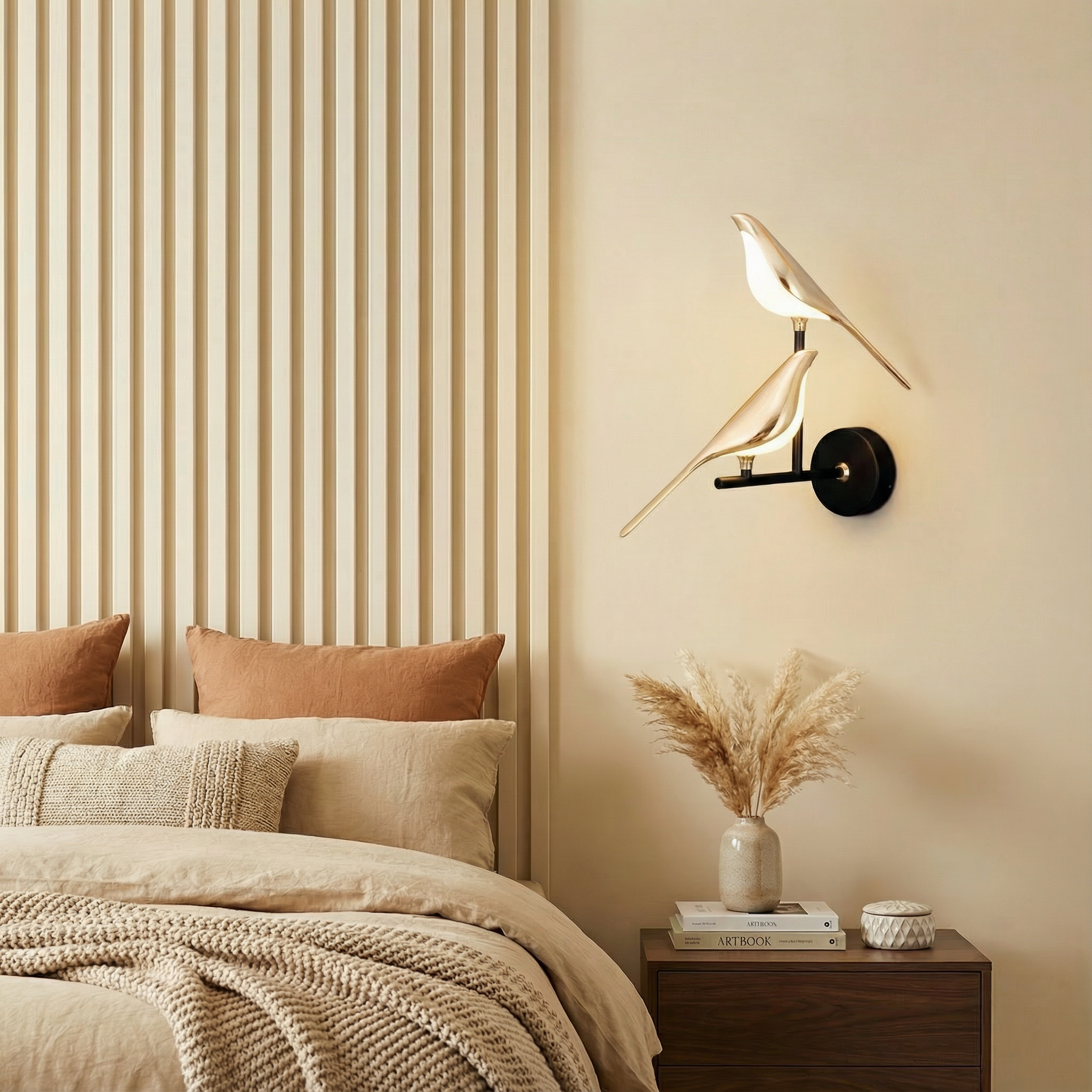 Artistic Bird-Shaped Wall Light With Adjustable LED For Warm Ambience Unique Decor Accent