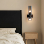 Aplica de perete din sticlă elegantă cu lumină LED blândă pentru săli de mese și baruri