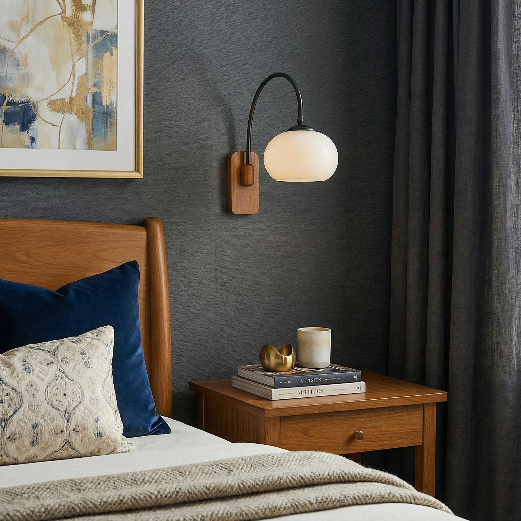 Atria Collection Wall Light Sconce With Rotatable Arm And Warm LED For Modern Elegance