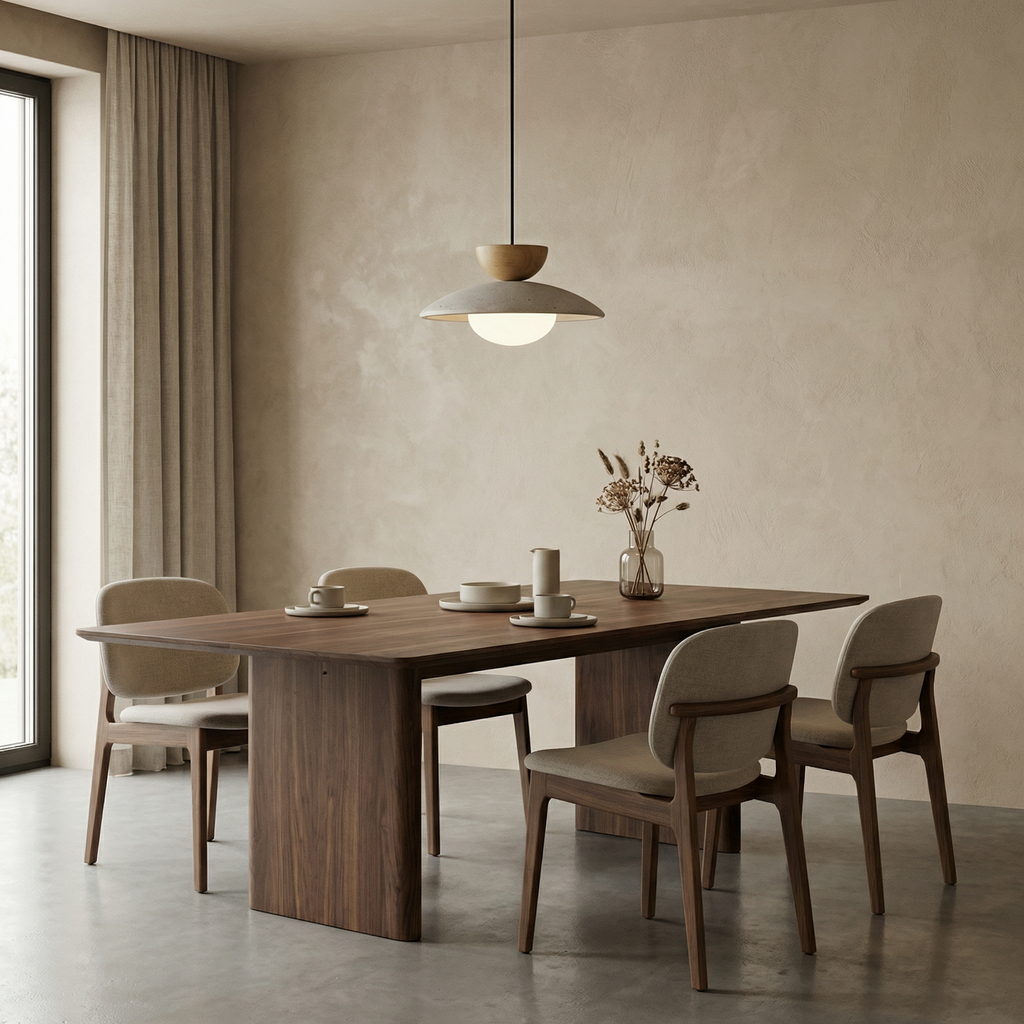 LumaTerra Pendant Light Natural Wood And Glass Kitchen Fixture